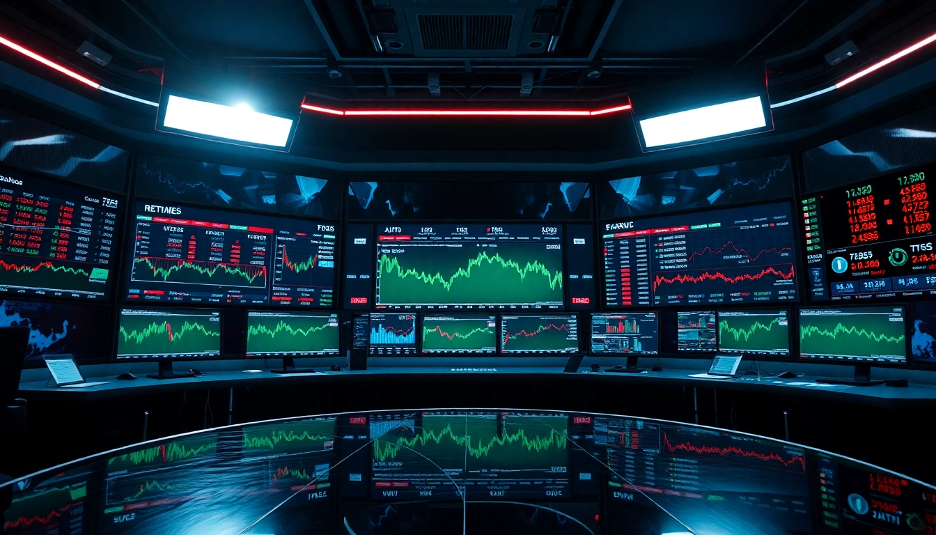 Stock Market News updates showing stock charts and financial headlines for investors