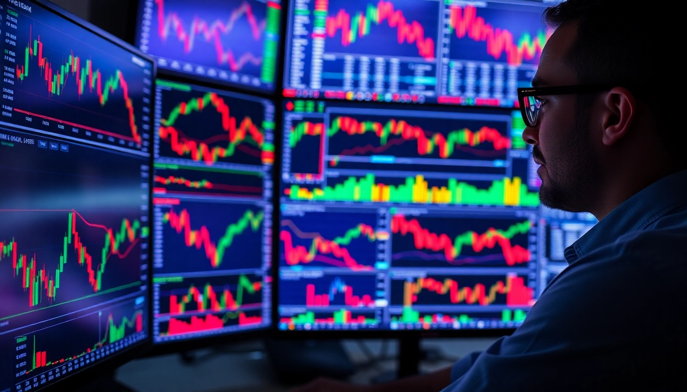 Trading view platform displaying detailed market charts for traders and investors analyzing